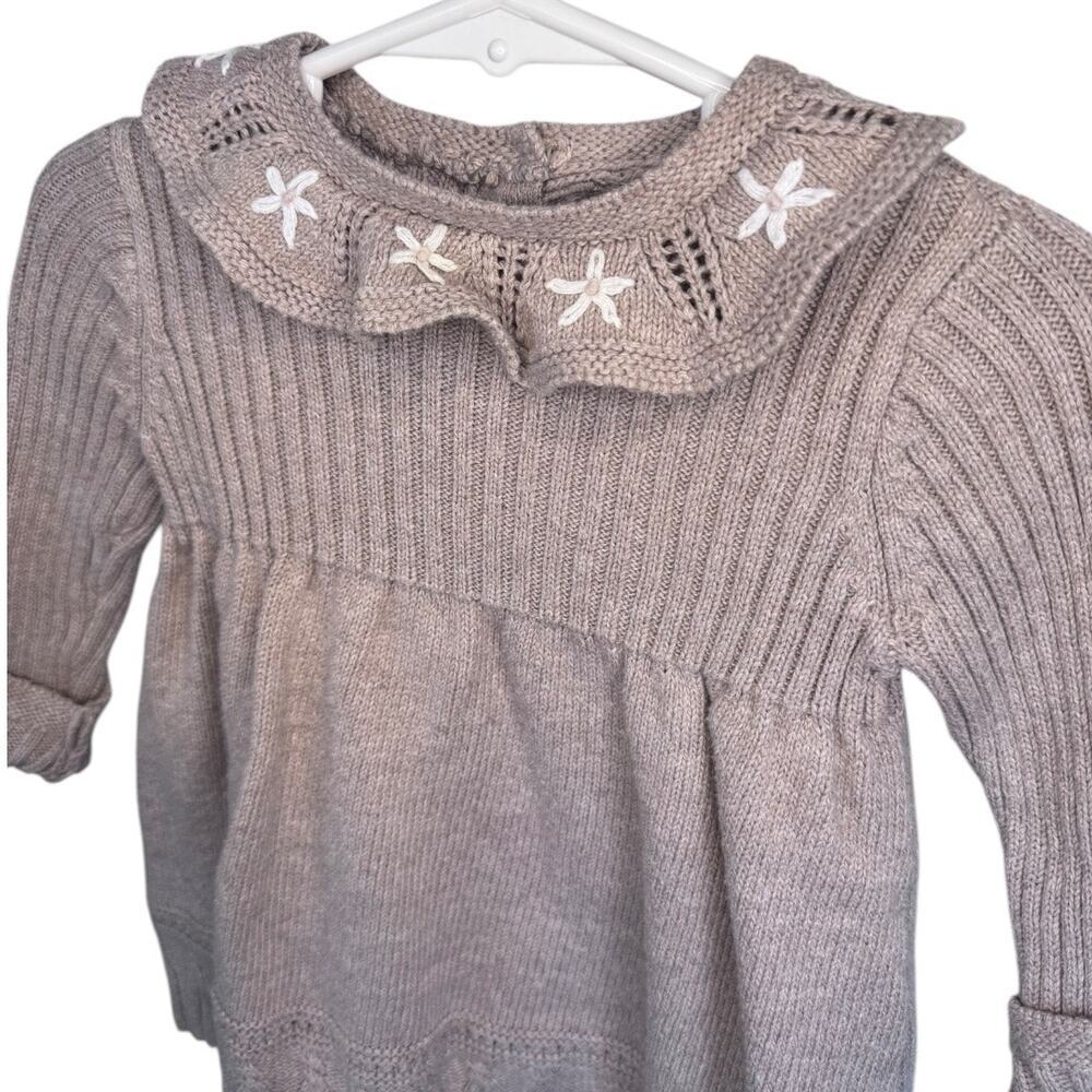 Max Studio Knit Dress with Flower Embroidery - Size 6-9 Months - Picture 3 of 5